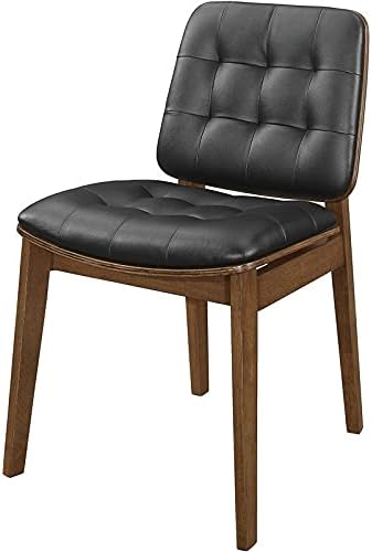 Coaster Furniture Redbridge 106596 - Silla auxiliar (2 unidades), color nogal natural y negro