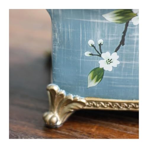 Porte-boîtes de mouchoirs couvercle céramique rectangulaire blanc table