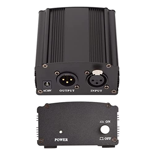 Manayo Phantom Power Supply For Condenser Microphone, 1 Channel 48V Microphone Power With 110V Adpter And Handmade 6 Feet Xlr M-F Balanced Cable (Phantom Power) #TOP1