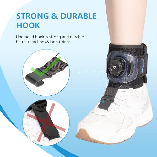 joingood AFO Foot Drop Brace for Walking with Shoes, Drop Foot Brace with Reel-Adjust Dorsiflexion Assist, Adjustable Foot Brace for Drop Foot Support, Fits Left or Right Foot for Women Men(S/M) - 5