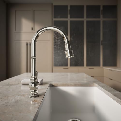 Kohler Artifacts Touchless Kitchen Faucet with Pull Down Sprayer, Kitchen Sink Faucet, Polished Nickel, K-29709-SN by Kohler - Image 7