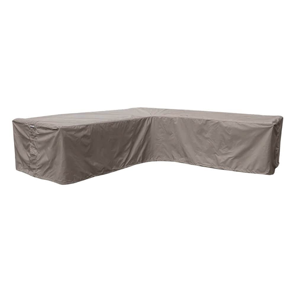 Abdeckhaube für L-Förmiges Sofa 310 x 310 x 100 H: 70 cm | Atmungsaktiv | Wasserdicht | UV - beständig | Doppelt genähte, PU-versiegelte Naht | Elastischer Kordelzug |