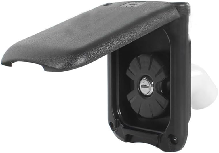 Water Locking Cap, 1 PC RV Square Fresh Water Locking Cap Replacement Compatible with Camping Trailer Gravity RV (Black)