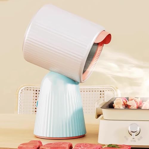 FfiMe Desktop Cooker Hood，Portable cooker hoods with 2 Gears Mode (2600/3600RPM), Low Noise Strong Suction Power Mini Range Hood, for Indoor Barbecue, Hot Pot, Compact and Space Saving