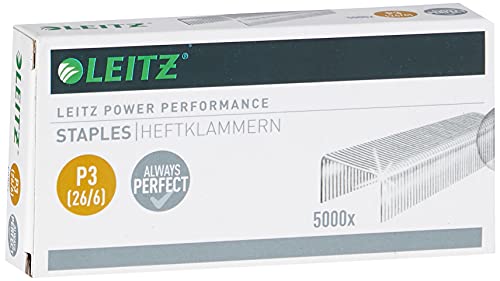Preisvergleich Produktbild Leitz Power Performance Heftklammern P3 (26 / 6), 5000 Stück, Verzinkt, 55721000