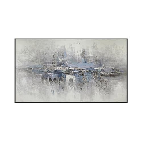 Peinture à l'huile peinte à la main sur toile de salon, tableau mural de grand format abstrait