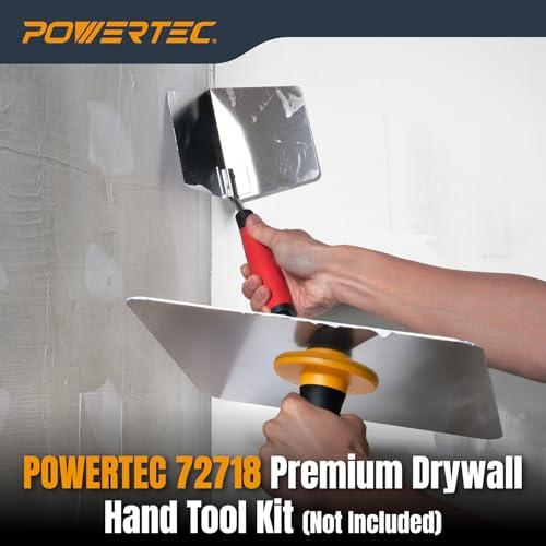 Image of POWERTEC 5 inch x 4 inch Stainless Steel Inside Corner Drywall Knife for Gyprock and Plasterboard - 1 PK (72176)
