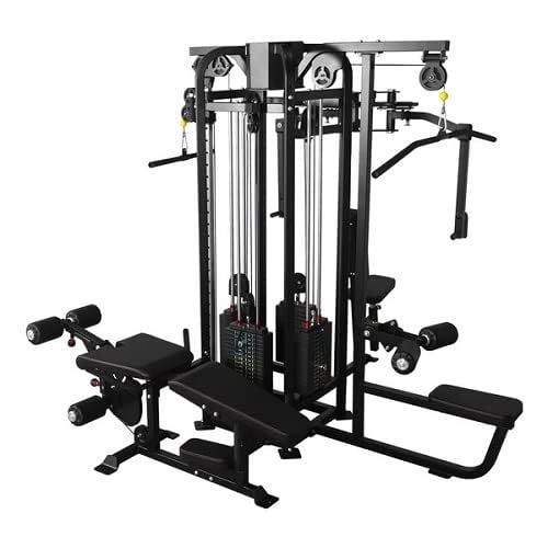 PREMOO 4 Station Multi Gym Machine | 320kg Solid Weight Stack (80kg x 4) | Full Body Workout Equipment for Home & Commercial Use | Heavy Duty Steel Frame | Strength Training System-image-45