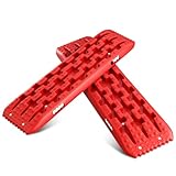 M-AUTO Traction Boards for Self-Recovery - 2-Pack Sand Rails Snow Tracks, Recovery Boards Provide Tire Grip Aid to Free Cars/Trucks Stuck in Snow, Ice, Mud, and Sand, Load Up to 10 Ton (41 Inches)