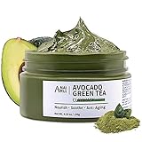 ANAiRUi Tonerde Gesichtsmaske mit Avocado Grüntee Schlamm - Matcha Lehm Maske - feuchtigkeitsspendend, porentief reinigend pickel, poren verkleinern, Gesichtspflege - Gesichtsmasken beauty, 120g