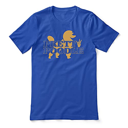 BBGreek Sigma Gamma Rho Sorority - SGRho Paraphernalia - Official Vendor - Crew Neck T-Shirt - Pretty Poodle Large True-Royal