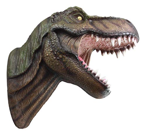 Dwk Tyrannosaurus Rex Head Wall Mounted Bust Large Sculpture | Dinosaur Trophy Head Animal Heads Wall Decor | Taxidermy Mounts And Wall Mounted Animal Head - 15L #TOP5