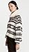 Free People Women's Check Me Out Pullover Sweater, Winter Fog Combo, Off White, Print, XS