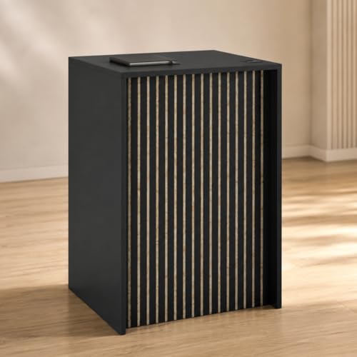 Host Stand with Drawer Small Reception Desk 26in Checkout Counter Black