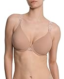 Natori Women's Body Doubles Lace Trim Full Coverage T-Shirt Bra 736037, Buff/Lt Mocha, 38DD