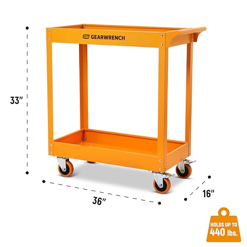 GEARWRENCH 36" 2-Shelf Steel Automotive Utility Cart | GWMSC by GEARWRENCH - Image 3