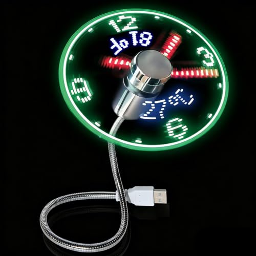 Alksubbm Podwójny monitor temperatury ABS wentylator USB z cichą pracą i długą żywotnością ABS wentylator chłodzący komputerowy
