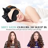 Baolivi Satynowa Heatless Curls lokówka do włosów na noc, miękka taśma do loków bez wysokiej temperatury, 10 sztuk, bez wysokiej temperatury, 10 sztuk, zestaw do włosów typu "zrób to sam", bez