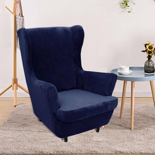 Fundas lavables para sillas de comedor azul marino protector de muebles de salón 7