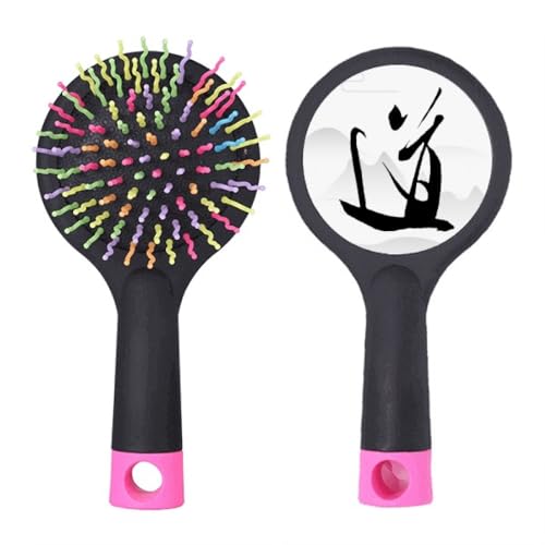Brosse à cheveux démêlante anti-nœuds avec base coussin pour brushing parfait