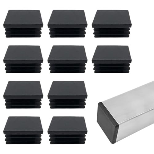 EIYVPRA Lamellar Plugs 30 x 30 mm for Square Tube Square End Caps Made of PE Plastic