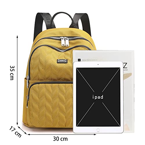 KESUDE Black Backpack Women Laides Rucksack School Bags Lightweight Nylon Shoulder Bag Daily Daypack for Womens, Ladies & Girls Trip Work Shopping - Image 3