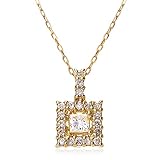 [ララクリスティー] ダイヤモンドネックレス K18YG イエローゴールド スクエアダイヤ 0.15ct lpi51-0011-yg