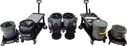 Workshop Solutions, LLC Double 5 Gallon Bucket Dolly with Heavy Duty Wheel casters - Thumbnail 3