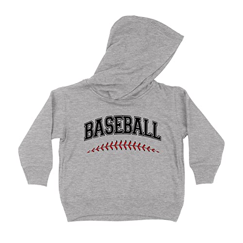 Stitching Baseball Arch Kids Hoodie Sweatshirt Toddler 5T Heather Grey