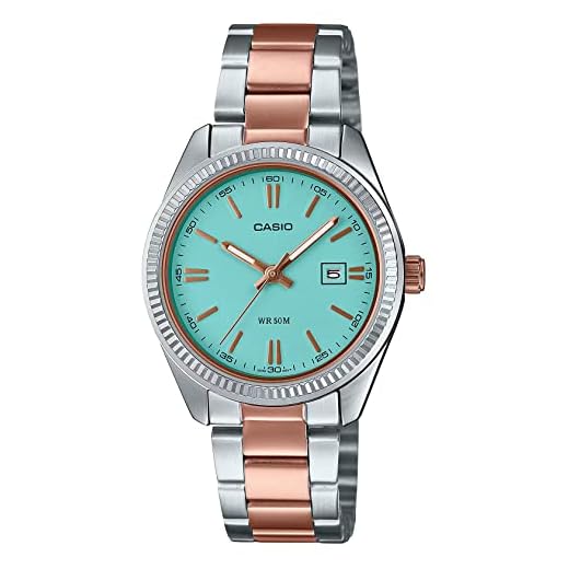 CASIO COLLECTION Reloj Analógico para Mujeres de Cuarzo con Correa en Acero Inoxidable LTP-1302PRG-2AVEF