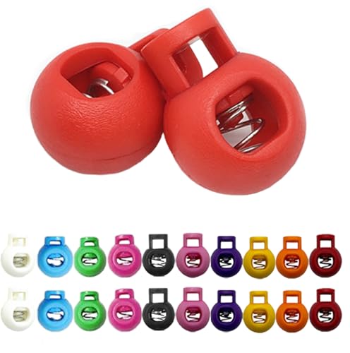 20Pcs Knitting Needle Stoppers Needle Point Locks Plastic Stitch Stoppers Single Hole Spring Toggle Stopper Knitting Accessories(Circle)