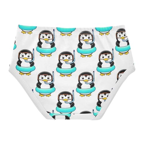 Joisal Durable Girls Underwear Toddlers 2t Cotton Panties for Girl Cute Penguins White Cartoon Kids Briefs Undies2