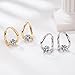 Lymphatic Earrings Halolux Lymphvity Germanium Earrings Gold and Silver Hoops Sparkle CZ Hoop Earrings for Women (gold+silver)