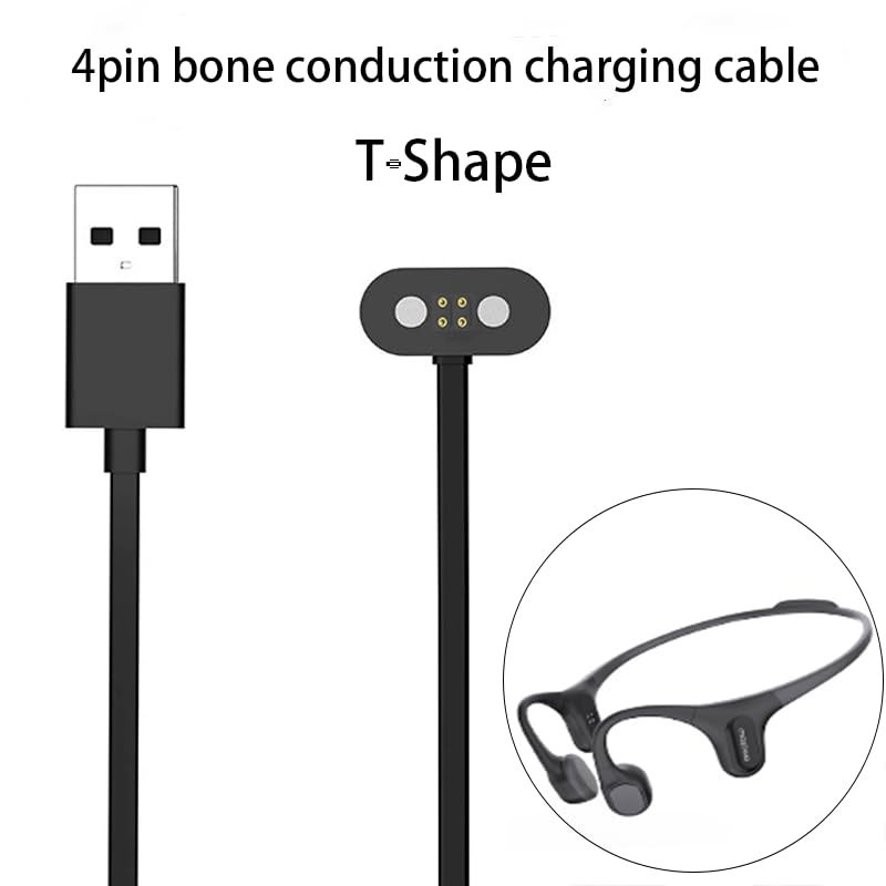 4pin Magnetic Charging Cable for Run Plus, Purra Run, HaptiFit Terra, Aerra Wireless Bluetooth Bone Conduction Headphones,Open-Ear Bluetooth Headphones Charger USB Charging Cord image 2