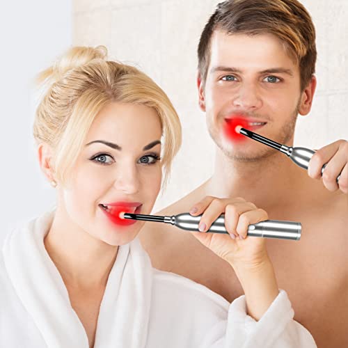 Yipfree Red Light Therapy Device, Cold Sore Canker Sore Treatment Device, Infrared Light Therapy For Lips Mouth Nose Ear Knee Feet Hands Joint Muscle Nerve Pain Relief With Removable Tip #TOP4