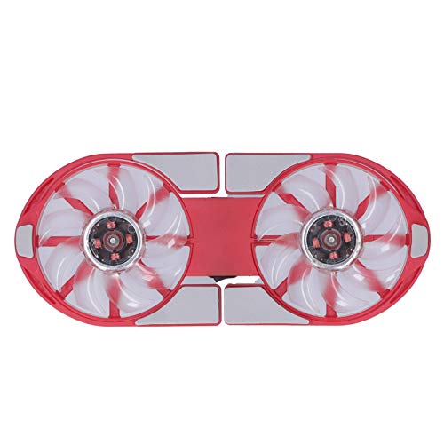Base refrigeradora para laptop con luz LED, enfriador plegable para laptops de 600-2700 rpm, soporte refrigerador para laptops gamer con luces RGB y dos puertos USB (rojo) miniatura 7