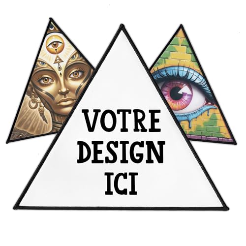 Parches Grandes 20cm Triángulo para Espalda Chaquetas | Ropa Patches Termoadhesivo con Tu Diseño, Foto o Logotipo | Impreso Alta Resolución | XL Custom Back Patch | por Concrete Schoolyard