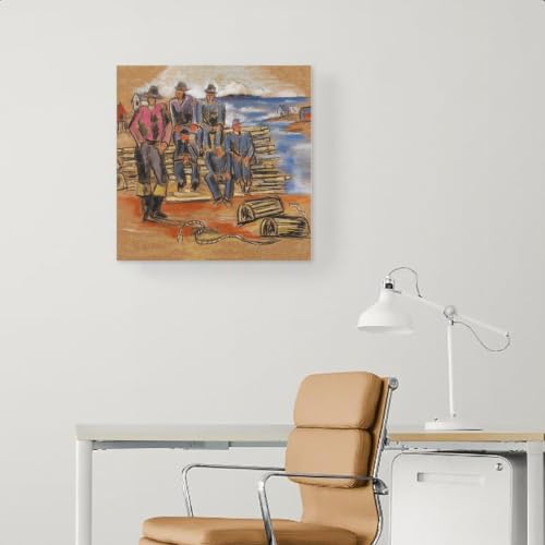 Pêcheurs Éléments Maritimes Marsden Hartley tableau moderniste 60x60