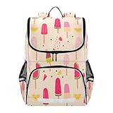 STAYTOP Mochila grande com abertura de picolé com sabor de frutas, para meninos e meninas, mochila escolar, impermeável, 35 cm, para laptop, acampamento, viagem, mochila