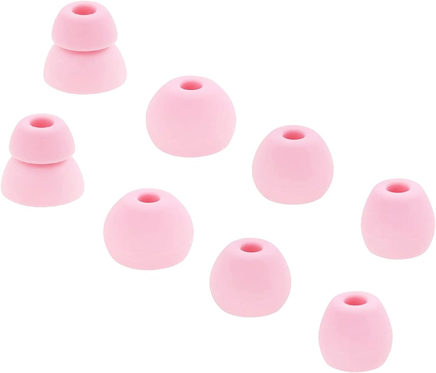 BLLQ Replacement Ear Tips for Powerbeats Pro, 4 Pairs Silicone Eartips Cloud Pink