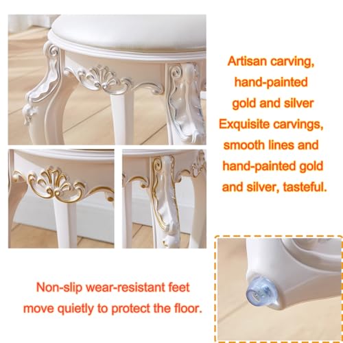 Taburete de madera tallada para piano Ele con tapizado premium artesanal multiusos 5