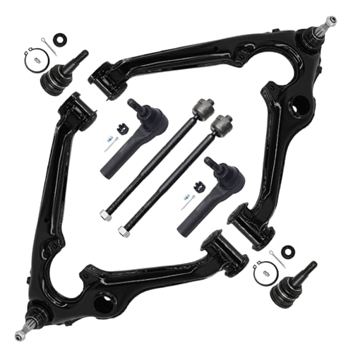Image of Detroit Axle - Front End Suspension Kit for 2016-2018 Chevrolet Silverado 1500 GMC Sierra 1500 Tahoe, Suburban Yukon Cadillac Escalade, 2 Lower Control Arms 4 Inner Outer Tie Rods 2 Upper Ball Joints