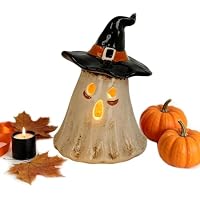 Ghost Decor - Escultura de mesa iluminada con sombrero de