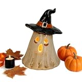 Ghost Decor - Escultura de mesa iluminada con sombrero de