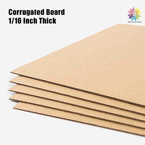 Image of Mat Board Center 24x36 Inch Corrugated Cardboard Sheets 15 Pack | Brown Large Flat Card Board Inserts, For Packing, Shipping, Mailing, DIY Crafts