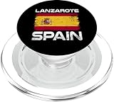 Bandera de España de Lanzarote Diseño Bandera de España Orgullosa PopSockets PopGrip para MagSafe