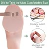 Welnove - Hammer Toes Straightener Toe Splint Corrector for Claw, Curled, Crooked Toe, Cushion Brace Joint Realign Metatarsal Support Loop Pack of 2 (2 Holes)