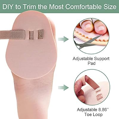 Welnove - Hammer Toes Straightener Toe Splint Corrector for Claw, Curled, Crooked Toe, Cushion Brace Joint Realign Metatarsal Support Loop Pack of 2 (2 Holes)