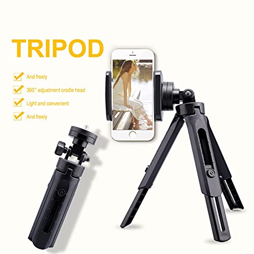 Mini trépied pour smartphone vidéo SCRUBY avec support de téléphone portable noir de table