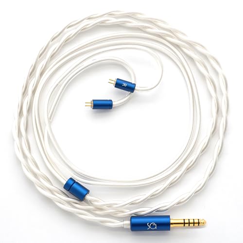 SoundsGood Brigit �u���M�b�g �n���h���C�h ���P�[�u�� �����x ���_�f�� �⃁�b�L ���_�f�� OFC �V���o�[ �R�[�g ������ �C���z�� �A�b�v�O���[�h �P�[�u�� �����P�[�u�� (2Pin(FLAT)-4.4mm, �u���[&�V���o�[)